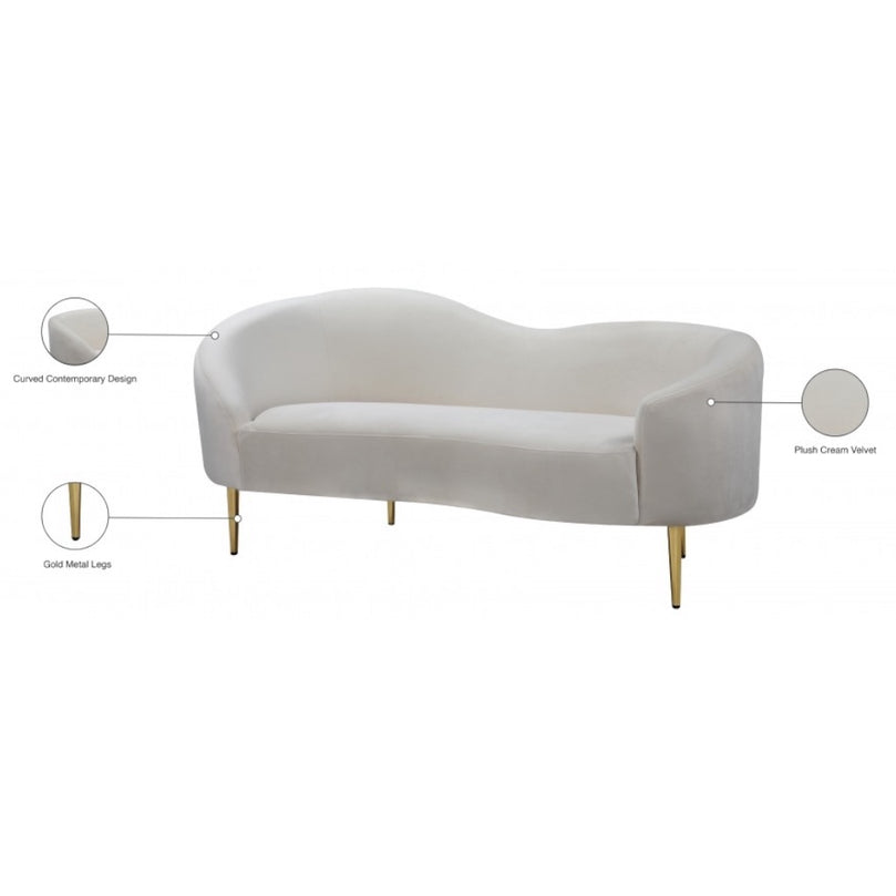 Ritz Curved Wedding Loveseat Rental | Luxury Lounge Sofa MA