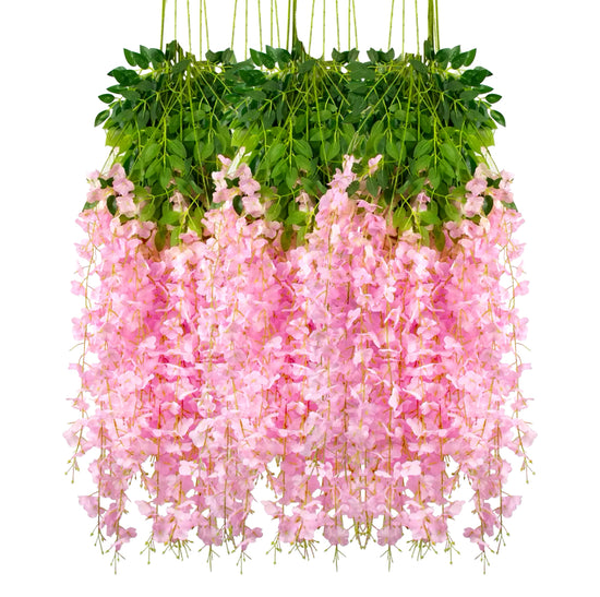 Wisteria Artificial Hanging Flowers 12-Pack