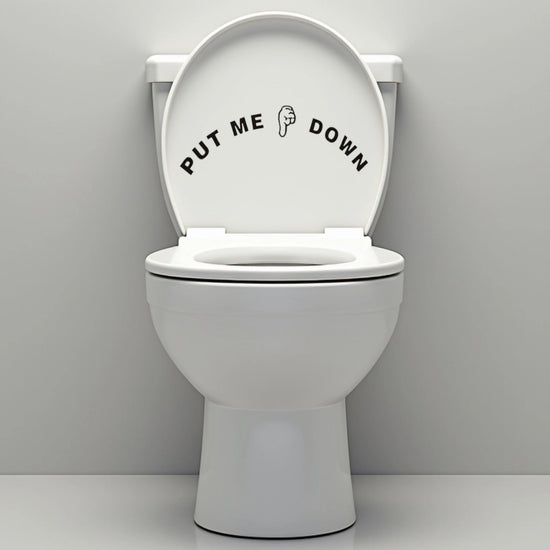 Funny Bathroom Vinyl Decal: Toilet Decor Sticker - Décor Maniacs