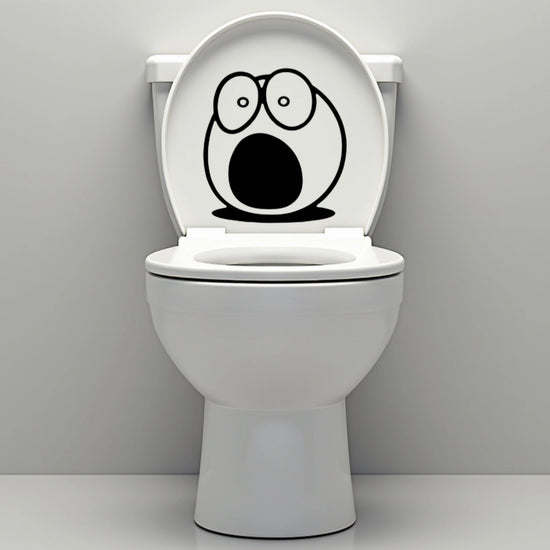 Funny Bathroom Vinyl Decal: Toilet Decor Sticker - Décor Maniacs