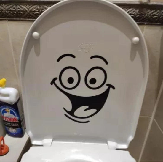 Funny Bathroom Vinyl Decal: Toilet Decor Sticker - Décor Maniacs