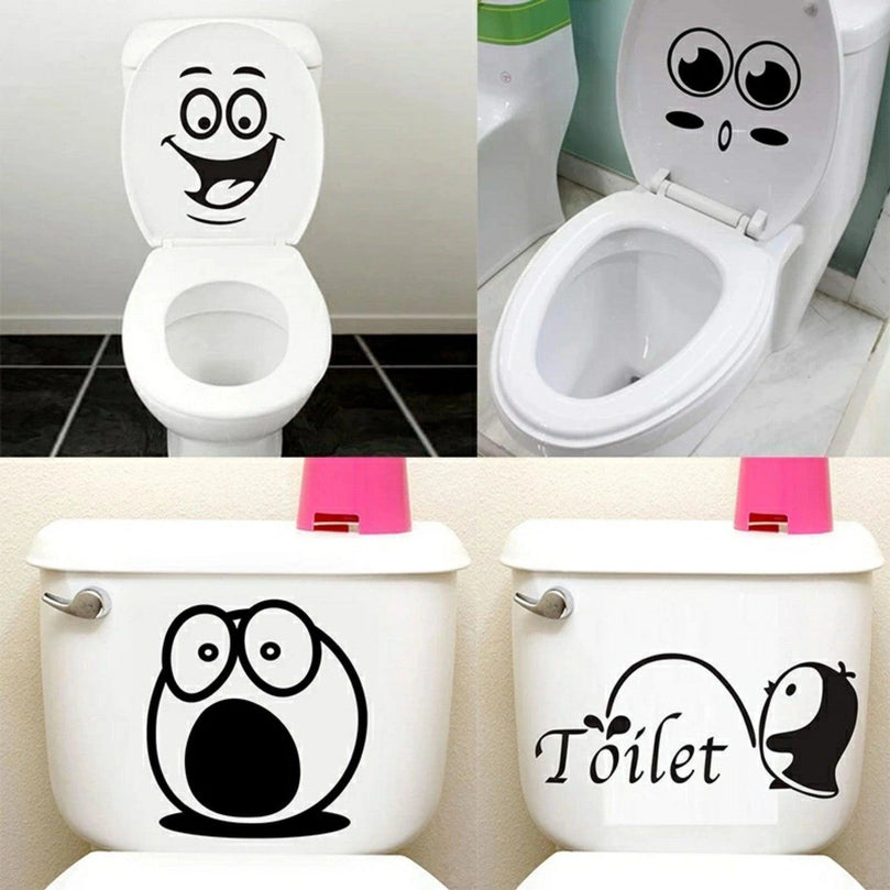 Funny Bathroom Vinyl Decal: Toilet Decor Sticker - Décor Maniacs