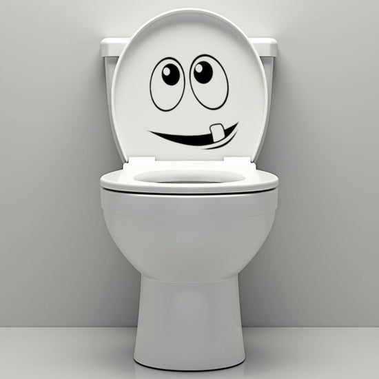 Funny Bathroom Vinyl Decal: Toilet Decor Sticker - Décor Maniacs