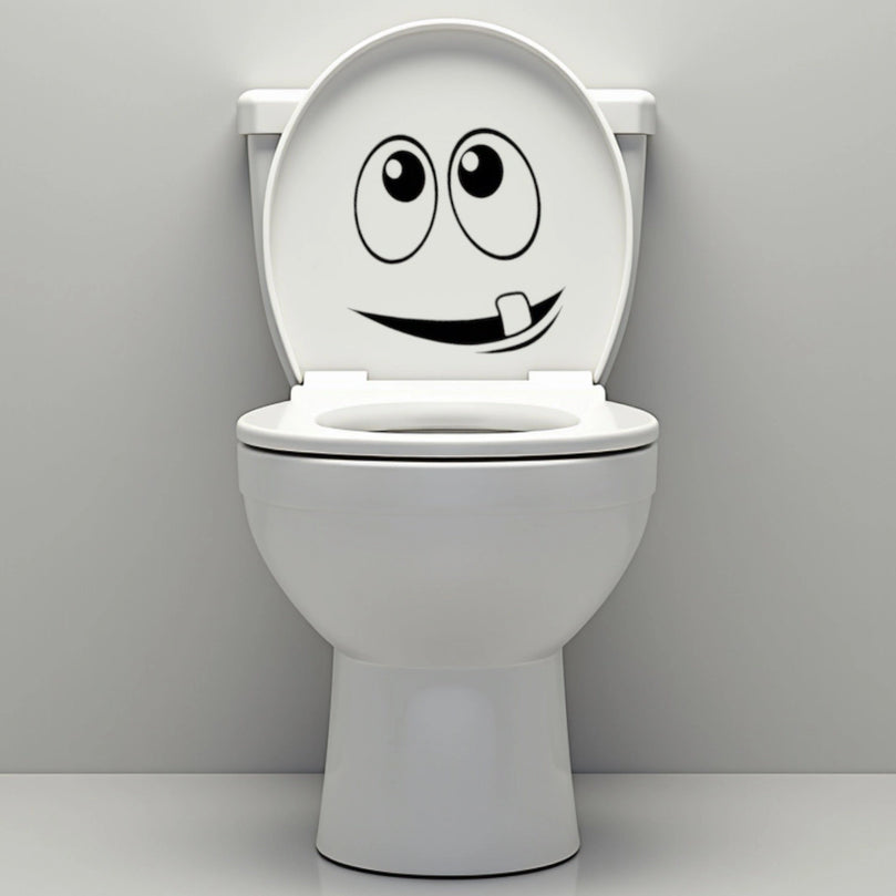 Funny Bathroom Vinyl Decal: Toilet Decor Sticker - Décor Maniacs