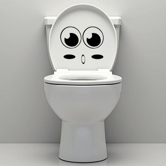 Funny Bathroom Vinyl Decal: Toilet Decor Sticker - Décor Maniacs