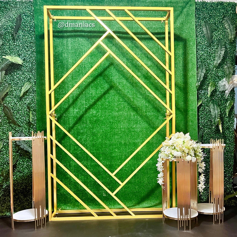 Geometric Square Prop Wedding Stage Backdrop