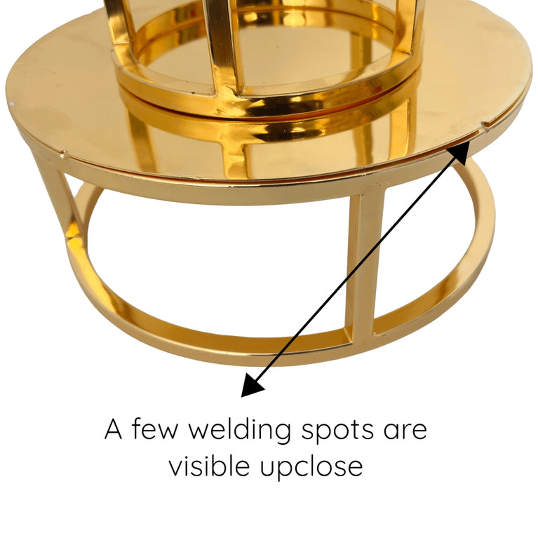 Gold Round Cake Dessert Stand Table Risers