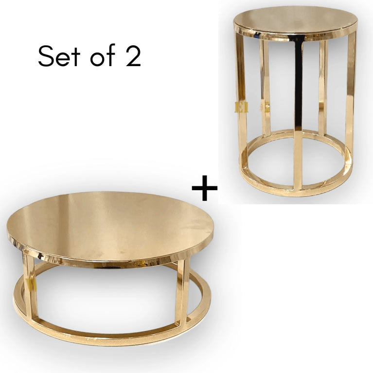 Gold Round Cake Dessert Stand Table Risers