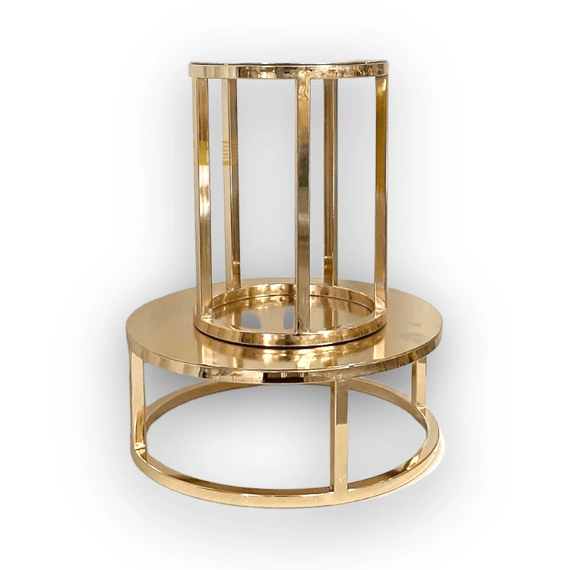 Gold Round Cake Dessert Stand Table Risers