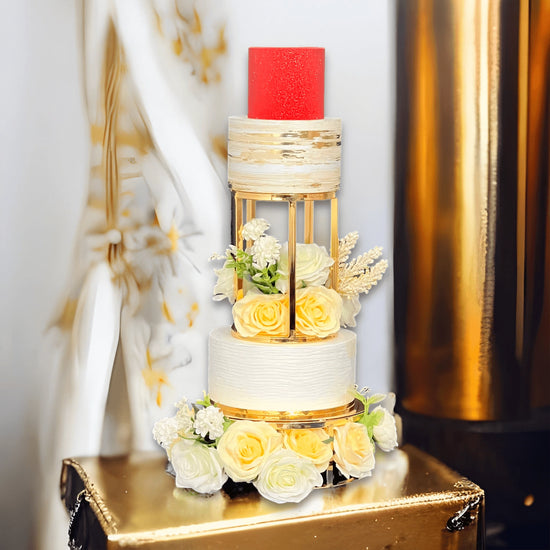 Gold Round Cake Dessert Stand Table Risers