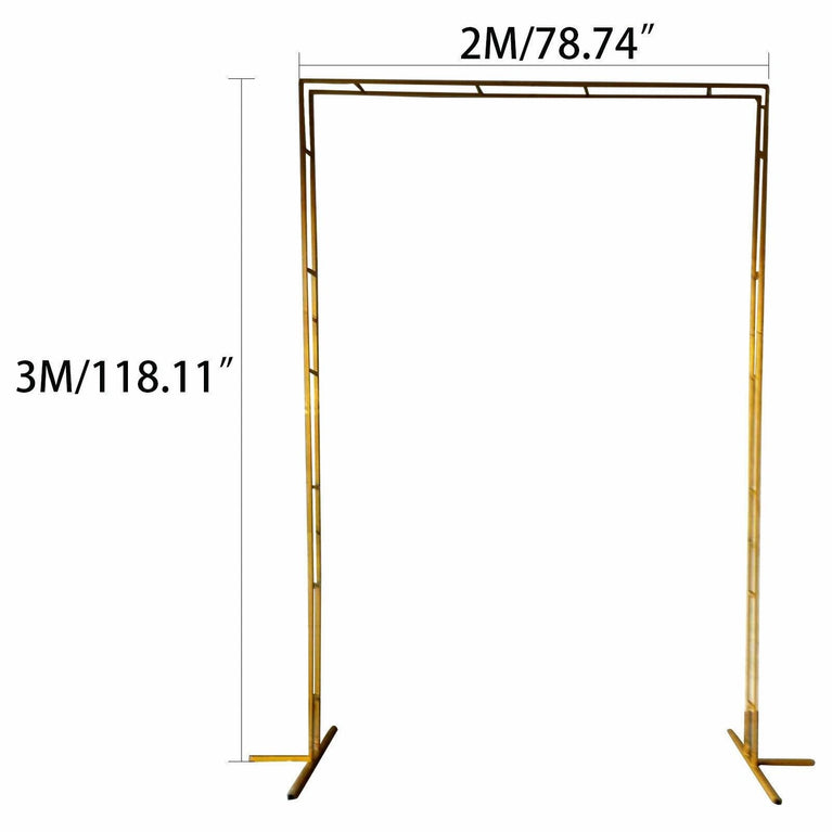 Gold Square Wedding Arch Backdrop Stand