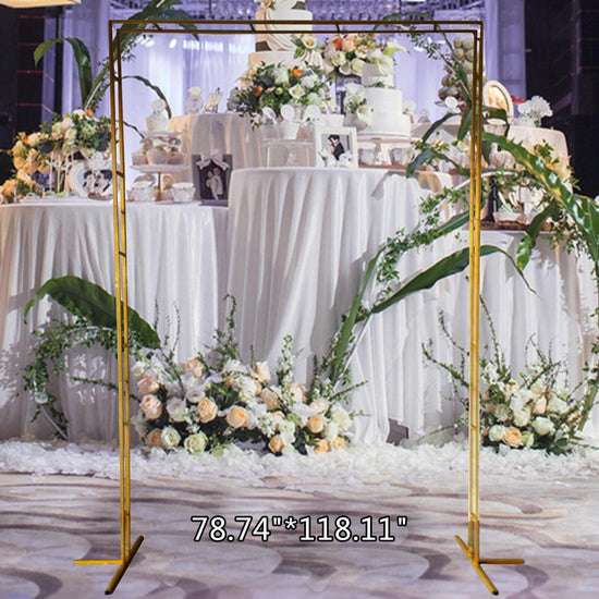 Gold Square Wedding Arch Backdrop Stand