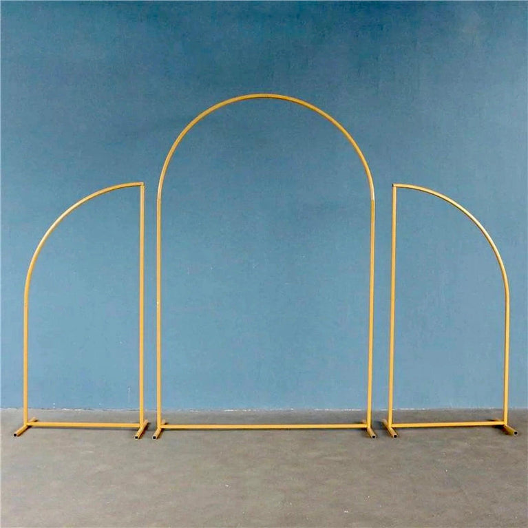 Gold Wedding Arch Decoration Backdrop 3-Piece - Décor Maniacs