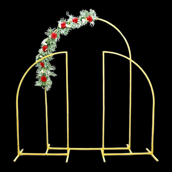 Gold Wedding Arch Decoration Backdrop 3-Piece - Décor Maniacs