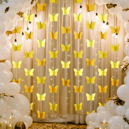 Gradient Color Paper Butterfly Hanging Garland - Décor Maniacs