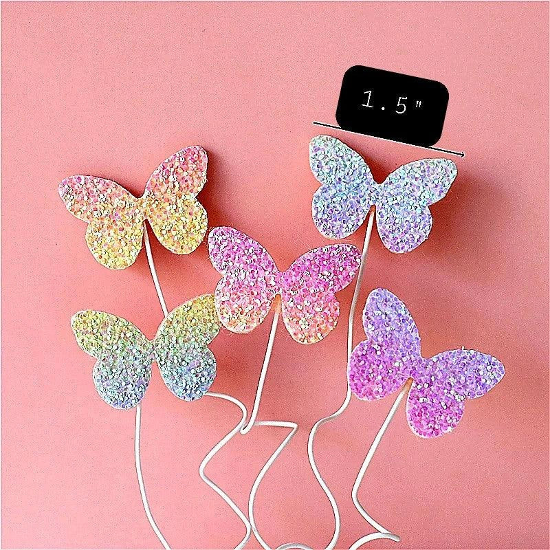 Happy Birthday Sign 3D Butterfly Cake Toppers