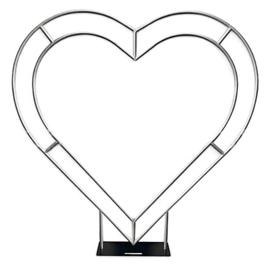 Heart-shaped Aluminum Wedding Arch: Shape of Love Backdrop Stand - Décor Maniacs