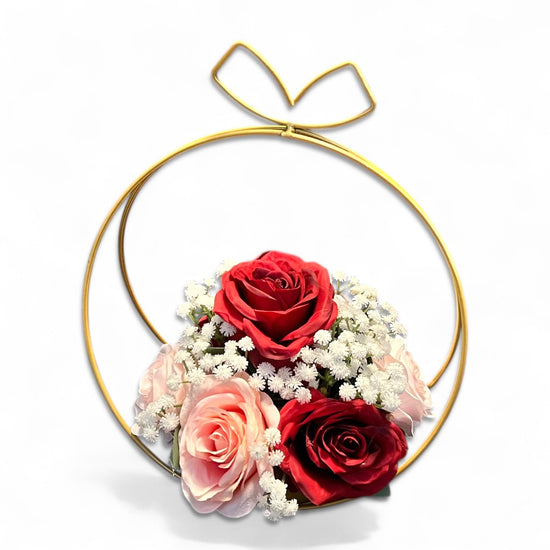 Hoop Floral Centerpiece For Simple Wedding Table Decoration