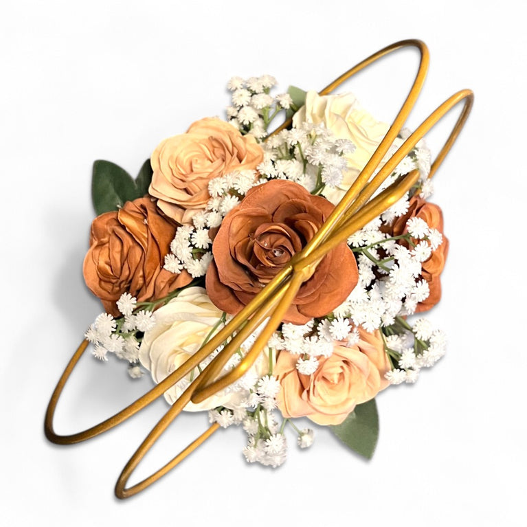 Hoop Floral Centerpiece For Simple Wedding Table Decoration