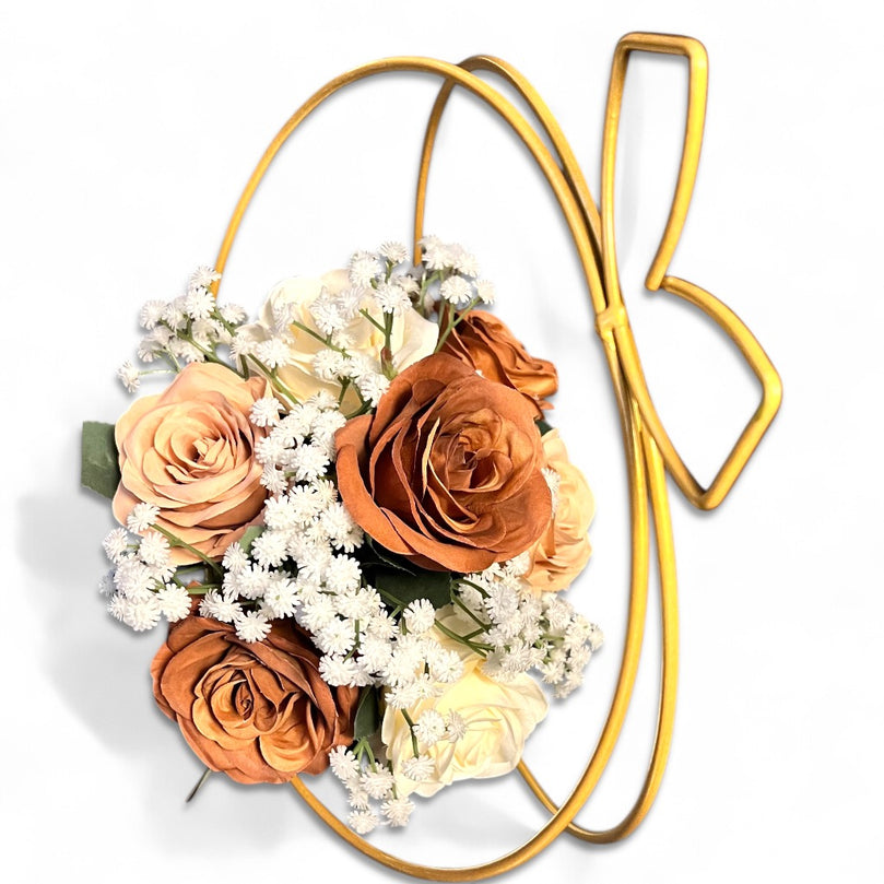 Hoop Floral Centerpiece For Simple Wedding Table Decoration