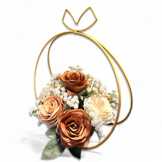 Hoop Floral Centerpiece For Simple Wedding Table Decoration