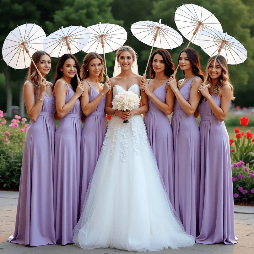 White Wedding Umbrella – Outdoor Parasol for Brides & Guests