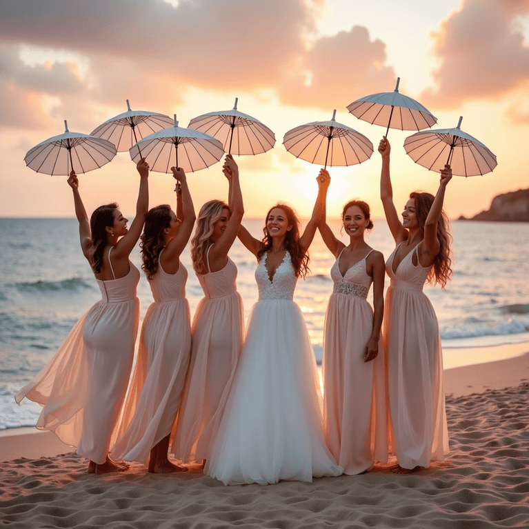 White Wedding Umbrella – Outdoor Parasol for Brides & Guests