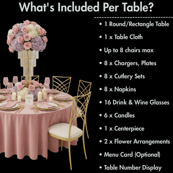 Rosé Couture Luxury Event Decor Package | Massachusetts