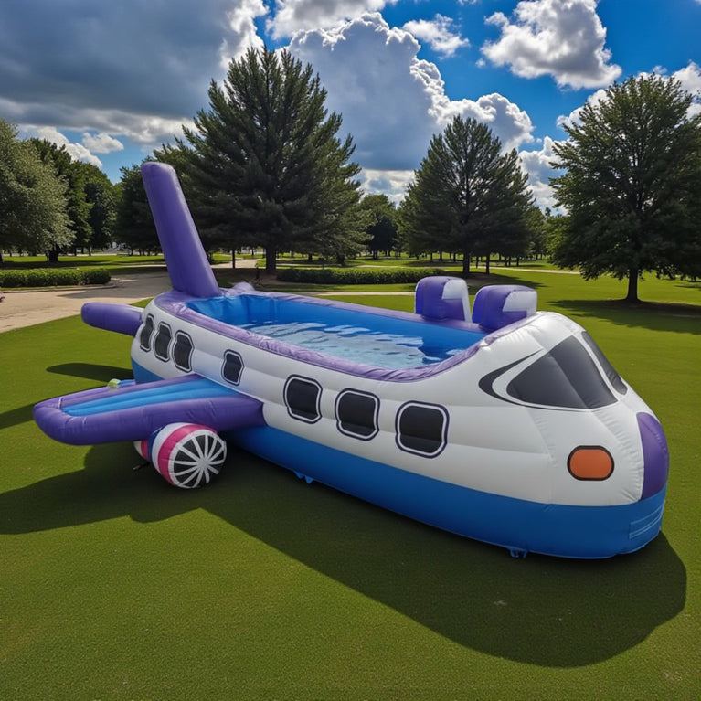 JetSplash Airlines Inflatable Water Pool for Rent - 26x16 Ft