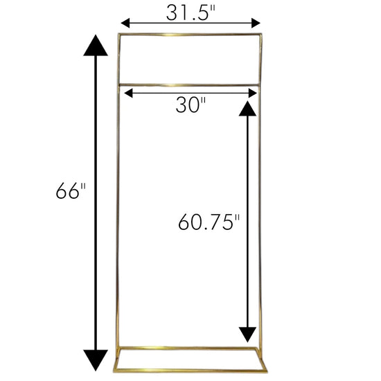 Shiny Gold Square Wedding Poster Backdrop Stand