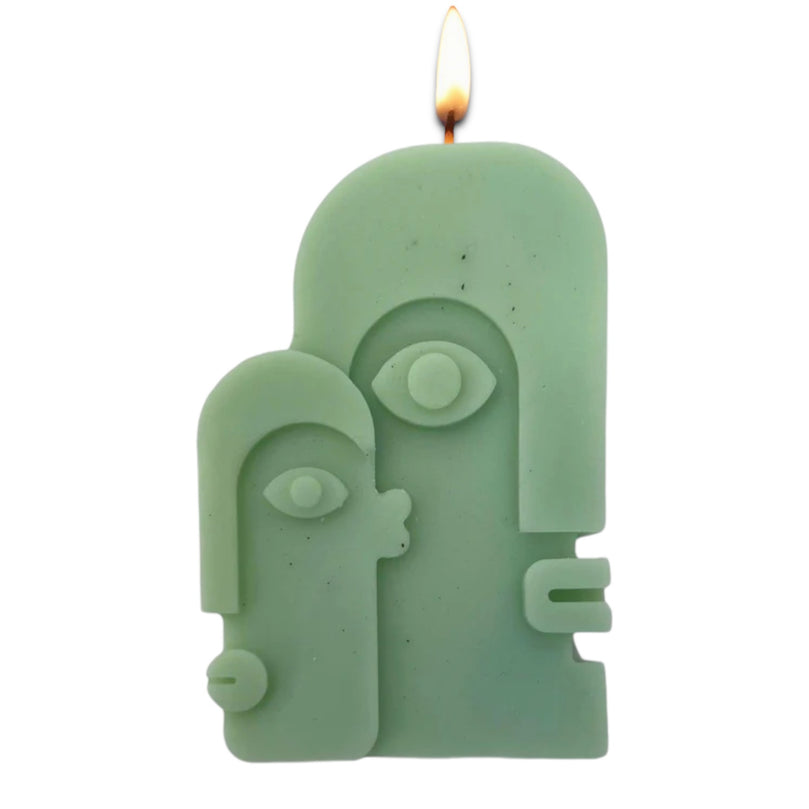 Abstract Faces Soy Lemonite Scented Candle - Décor Maniacs