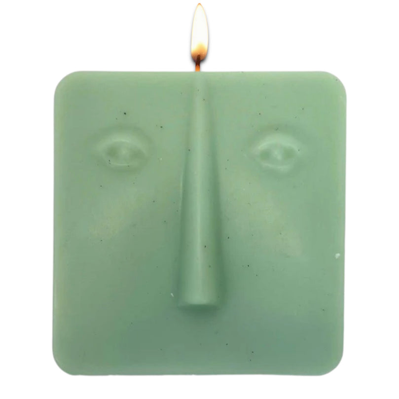 Abstract Faces Soy Lemonite Scented Candle - Décor Maniacs