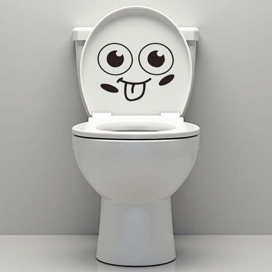 Funny Bathroom Vinyl Decal: Toilet Decor Sticker - Décor Maniacs