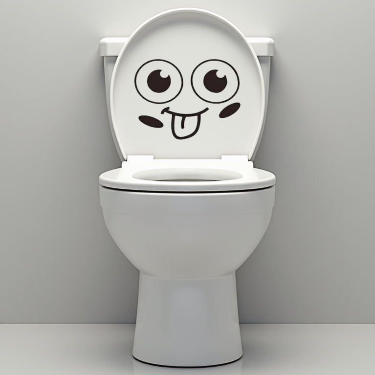 Funny Bathroom Vinyl Decal: Toilet Decor Sticker - Décor Maniacs