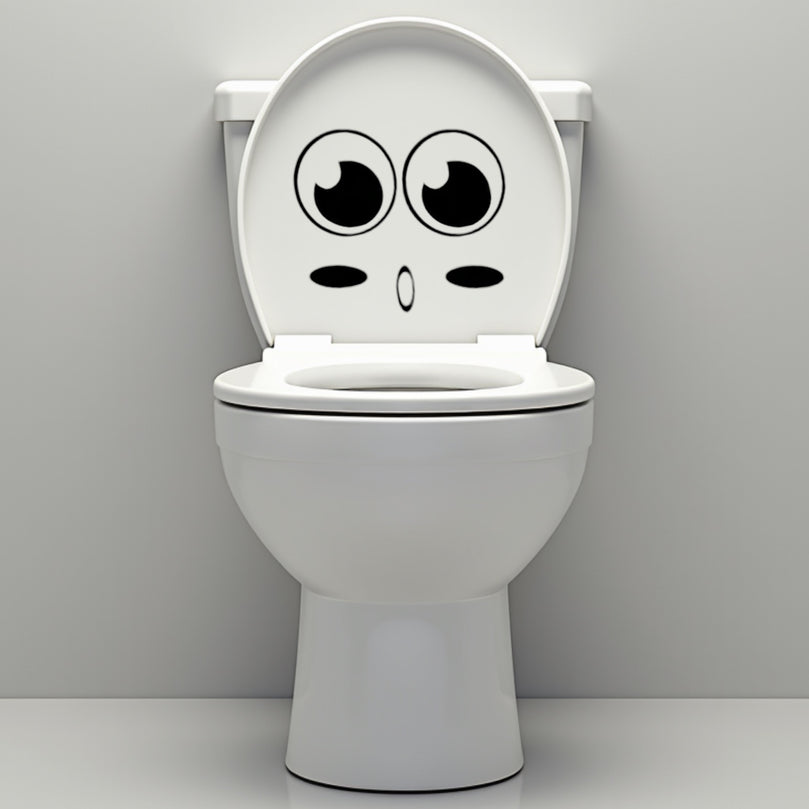 Funny Bathroom Vinyl Decal: Toilet Decor Sticker - Décor Maniacs