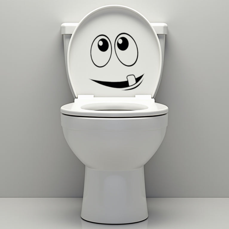 Funny Bathroom Vinyl Decal: Toilet Decor Sticker - Décor Maniacs