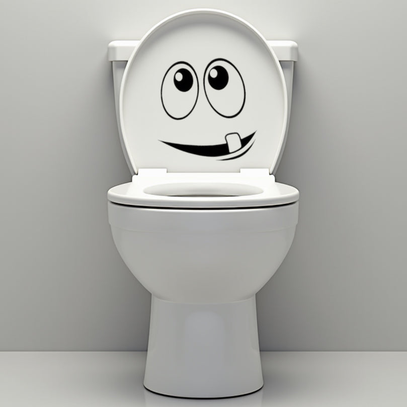 Funny Bathroom Vinyl Decal: Toilet Decor Sticker - Décor Maniacs