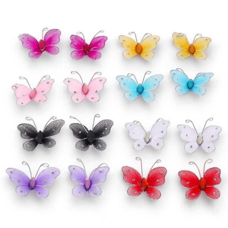 Colorful 3D Mesh Butterfly Craft Decor 21-Pack - Décor Maniacs