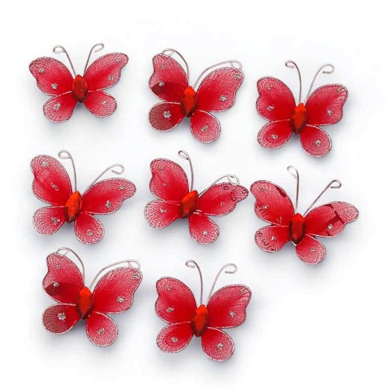 Colorful 3D Mesh Butterfly Craft Decor 21-Pack - Décor Maniacs