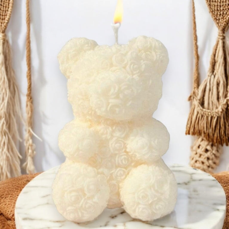 Vela de soja con aroma a oso de peluche y rosas Glim