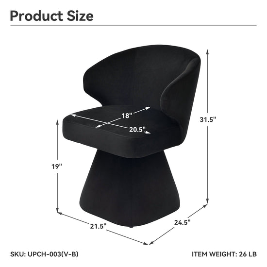 LARACHE Black Accent Chair