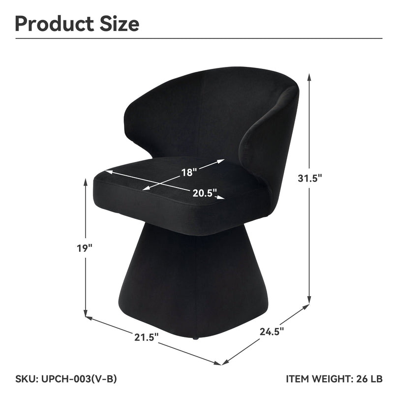LARACHE Black Accent Chair