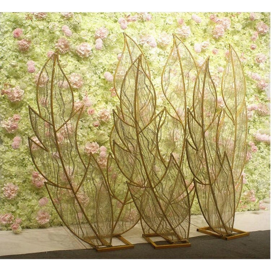 Laced Metal Feather Wedding Arch Backdrop Props