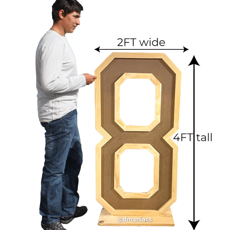 Large Wooden Numbers and Letters - 4FT Tall for Custom Decor