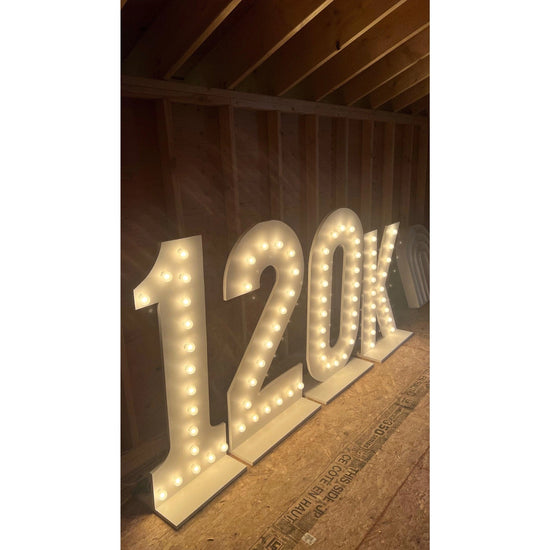 Large Flat Marquee Lighted Numbers & Letters - Décor Maniacs