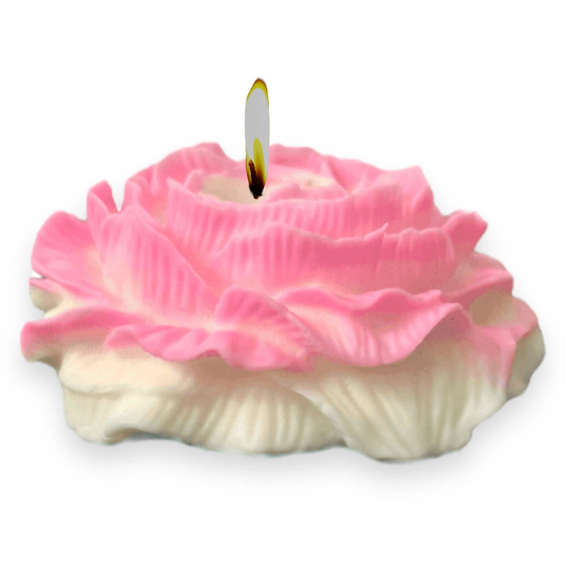 Large Peony Flower Scented Soy 15oz Candle