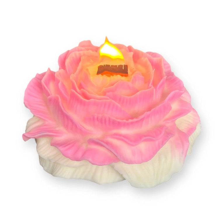 Large Peony Flower Scented Soy 15oz Candle