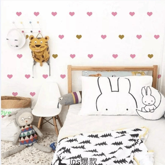 Little Hearts Kids Rooms Wall Decor Stickers