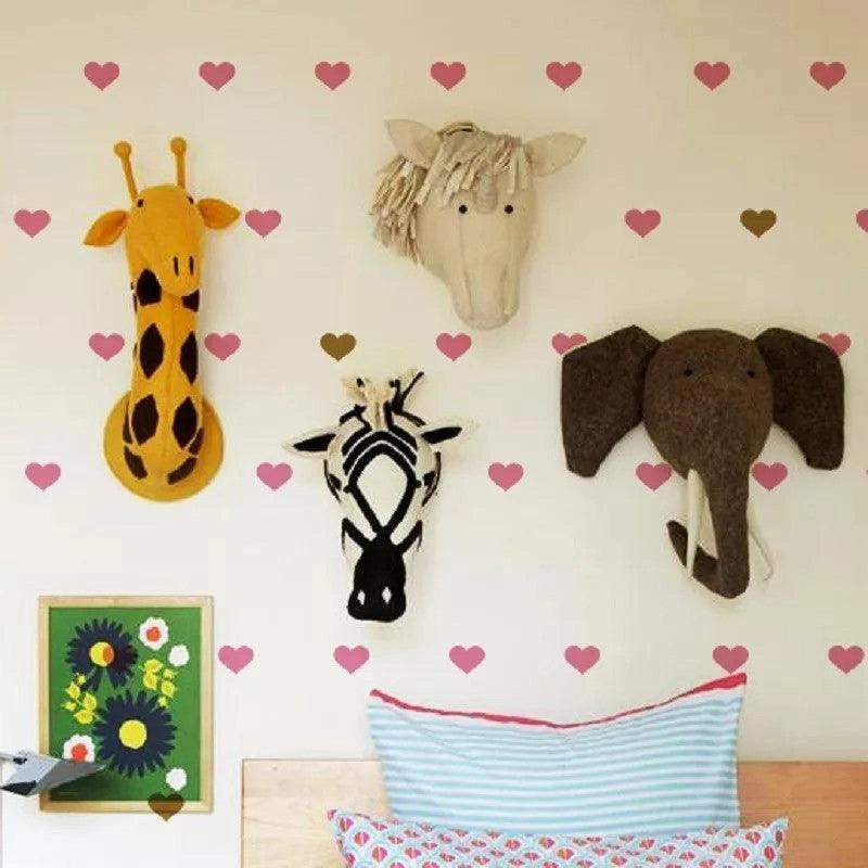 Little Hearts Kids Rooms Wall Decor Stickers