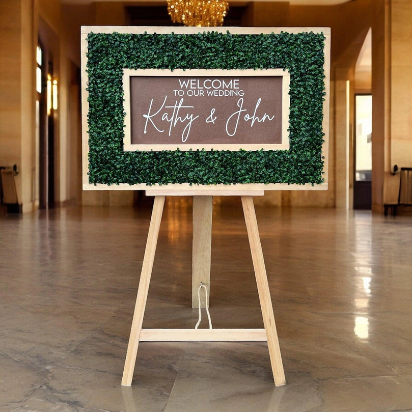 Personalized Wedding Reception Welcome Sign - 35 x 23 Inch